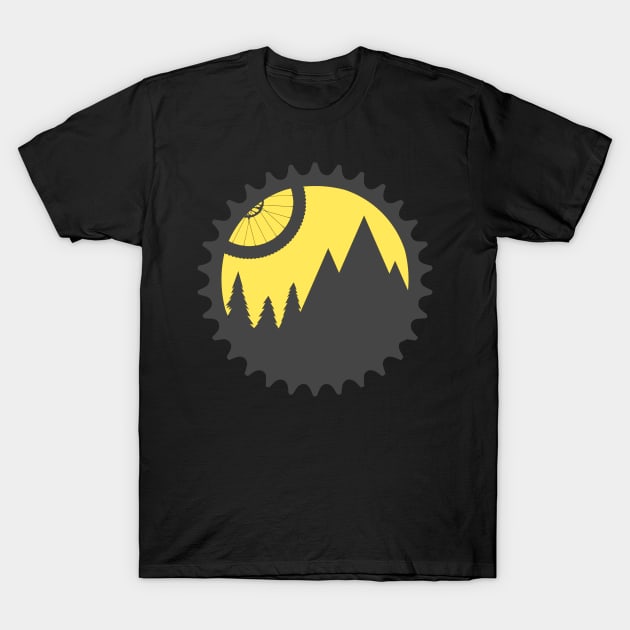 MTB Yella Art T-Shirt by OneRedFox